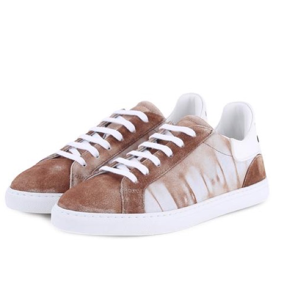 Casadei Tan & White Leather Sneakers | Size 39